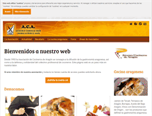 Tablet Screenshot of cocinerosdearagon.com